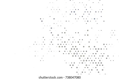 Dark Black vector red banner with set of circles, dots. Donuts Background. Creative Design Template. Technological halftone illustration.