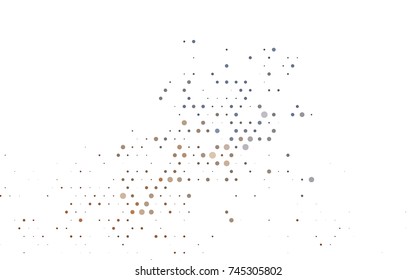 Dark Black vector red banner with set of circles, dots. Donuts Background. Creative Design Template. Technological halftone illustration.