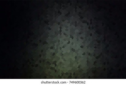 Dark Black vector red banner with set of circles, dots. Donuts Background. Creative Design Template. Technological halftone illustration.