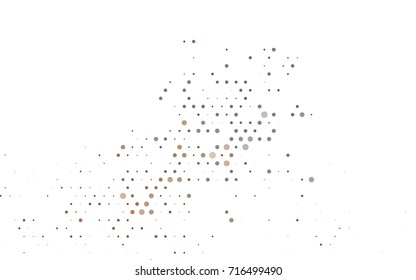 Dark Black vector red pattern of geometric circles, shapes. Colorful mosaic banner. Geometric background with colored disks.