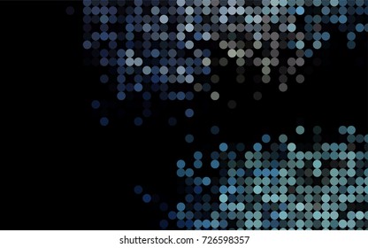 Dark Black vector red pattern of geometric circles, shapes. Colorful mosaic banner. Geometric background with colored disks.