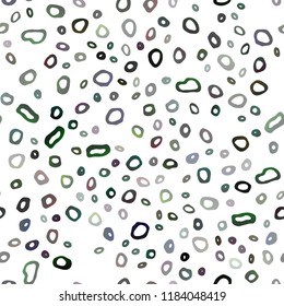 Dark Black vector seamless background with bubbles. Glitter abstract illustration with blurred drops of rain. Pattern for design of window blinds, curtains.