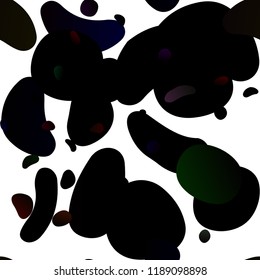 Dark Black vector seamless background with bubbles. Blurred decorative design in abstract style with bubbles. Template for business cards, websites.