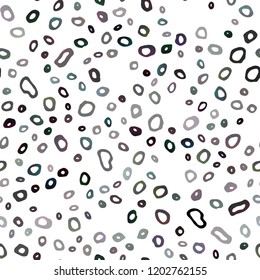 Dark Black vector seamless background with bubbles. Modern abstract illustration with colorful water drops. Trendy design for wallpaper, fabric makers.