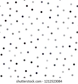Dark Black vector seamless background with dots. Glitter abstract illustration with blurred drops of rain. New design for ad, poster, banner of your website.