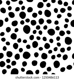 Dark Black vector seamless background with bubbles. Blurred decorative design in abstract style with bubbles. Design for textile, fabric, wallpapers.
