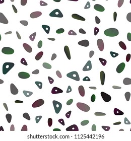 Dark Black vector seamless cover in polygonal style with circles. Decorative design in abstract style with lines, dots. The template can be used as a background.