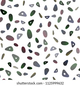 Dark Black vector seamless cover in polygonal style with circles. Illustration with set of colorful circles, triangles. Smart design for your business advert.