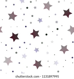 Dark Black vector seamless cover with small and big stars. Decorative shining illustration with stars on abstract template. The pattern can be used for wrapping gifts.