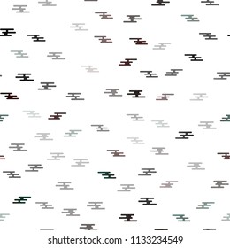 Dark Black vector seamless cover with long lines. Glitter abstract illustration with colored sticks. The pattern can be used as ads, poster, banner for commercial.