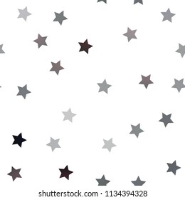 Dark Black vector seamless cover with small and big stars. Blurred decorative design in simple style with stars. The pattern can be used for new year ad, booklets.
