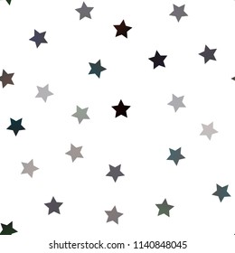 Dark Black vector seamless cover with small and big stars. Blurred decorative design in simple style with stars. Smart design for your business advert.