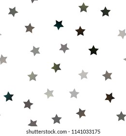 Dark Black vector seamless cover with small and big stars. Modern geometrical abstract illustration with stars. Smart design for your business advert.