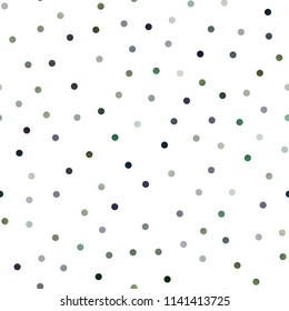 Dark Black vector seamless cover with spots. Illustration with set of shining colorful abstract circles. The pattern can be used for aqua ad, booklets.