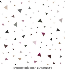 Dark Black vector seamless cover in polygonal style. Illustration with set of colorful triangles. Pattern for busines ad, booklets, leaflets