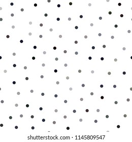 Dark Black vector seamless cover with spots. Abstract illustration with colored bubbles in nature style. The pattern can be used for ads, leaflets of liquid.