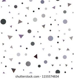 Dark Black vector seamless cover in polygonal style with circles. Beautiful illustration with circles, triangles in nature style. Template for business cards, websites.
