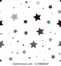 Dark Black vector seamless cover with small and big stars. Modern geometrical abstract illustration with stars. The pattern can be used for new year ad, booklets.