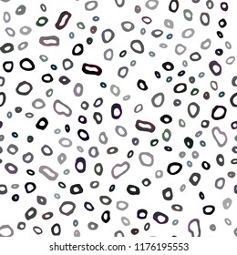 Dark Black vector seamless cover with circles. Illustration with set of shining colorful abstract circles. Pattern for trendy fabric, wallpapers.