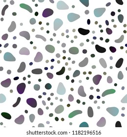 Dark Black vector seamless cover with circles. Abstract illustration with colored bubbles in nature style. Trendy design for wallpaper, fabric makers.