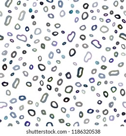 Dark Black vector seamless cover with circles. Abstract illustration with colored bubbles in nature style. Trendy design for wallpaper, fabric makers.