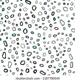 Dark Black vector seamless cover with circles. Illustration with set of shining colorful abstract circles. Design for textile, fabric, wallpapers.