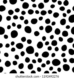 Dark Black vector seamless cover with circles. Glitter abstract illustration with blurred drops of rain. Pattern for design of fabric, wallpapers.