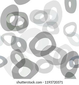 Dark Black vector seamless cover with circles. Glitter abstract illustration with blurred drops of rain. Design for textile, fabric, wallpapers.