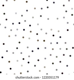 Dark Black vector seamless cover with spots. Beautiful colored illustration with blurred circles in nature style. The pattern can be used for aqua ad, booklets.