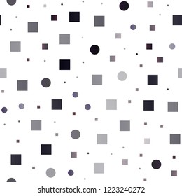 Dark Black vector seamless cover with circles, cubes. Abstract backdrop with colorful circles, rectangles. Trendy design for wallpaper, fabric makers.