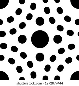 Dark Black vector seamless cover with circles. Modern abstract illustration with colorful water drops. Pattern for trendy fabric, wallpapers. - Vector