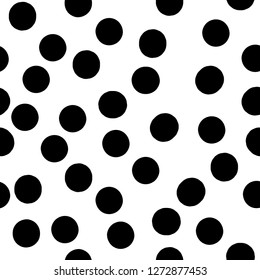 Dark Black vector seamless cover with circles. Modern abstract illustration with colorful water drops. Pattern for trendy fabric, wallpapers. - Vector