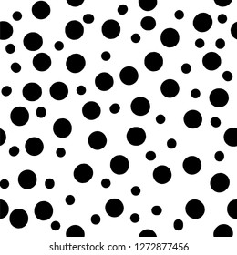 Dark Black vector seamless cover with circles. Modern abstract illustration with colorful water drops. Pattern for trendy fabric, wallpapers. - Vector