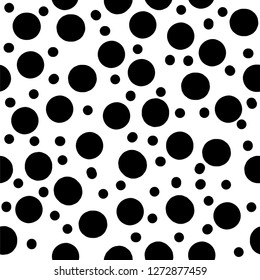Dark Black vector seamless cover with circles. Modern abstract illustration with colorful water drops. Pattern for trendy fabric, wallpapers. - Vector