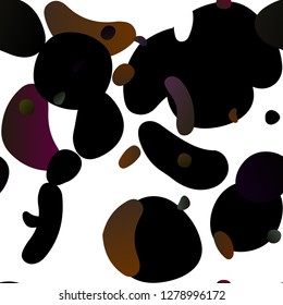 Dark Black vector seamless cover with circles. Illustration with set of shining colorful abstract circles. Trendy design for wallpaper, fabric makers.