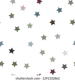 Dark Black vector seamless cover with small and big stars. Stars on blurred abstract background with gradient. The pattern can be used for new year ad, booklets.
