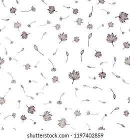 Dark Black vector seamless doodle pattern. leaves on elegant natural pattern with gradient. Pattern for heads of websites and designs.