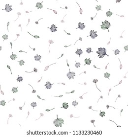 Dark Black vector seamless hand painted pattern. Modern geometrical abstract illustration with leaves. New template for your business design.