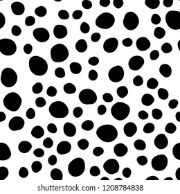 Dark Black vector seamless layout with circle spots. Illustration with set of shining colorful abstract circles. Pattern for design of window blinds, curtains.