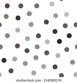 Dark Black vector seamless pattern with spheres. Glitter abstract illustration with blurred drops of rain. The pattern can be used for beautiful websites.