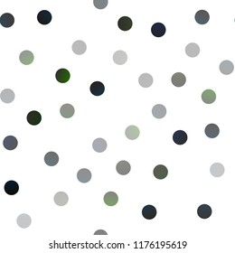 Dark Black vector seamless pattern with spheres. Abstract illustration with colored bubbles in nature style. New design for ad, poster, banner of your website.