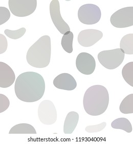 Dark Black vector seamless pattern with spheres. Blurred decorative design in abstract style with bubbles. Pattern for trendy fabric, wallpapers.