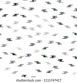 Dark Black vector seamless template with repeated sticks. Shining colored illustration with narrow lines. Smart design for your business advert.