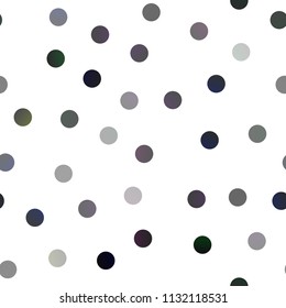 Dark Black vector seamless template with circles. Blurred decorative design in abstract style with bubbles. The pattern can be used for ads, leaflets of liquid.