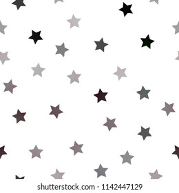 Dark Black vector seamless template with sky stars. Blurred decorative design in simple style with stars. The pattern can be used for websites.