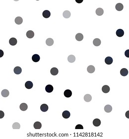 Dark Black vector seamless template with circles. Glitter abstract illustration with blurred drops of rain. The pattern can be used for beautiful websites.