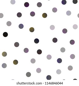 Dark Black vector seamless template with circles. Illustration with set of shining colorful abstract circles. The pattern can be used for ads, leaflets of liquid.