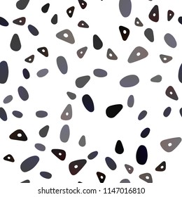 Dark Black vector seamless template with crystals, circles. Abstract gradient illustration with circles, triangles. Best design for your ad, poster, banner.