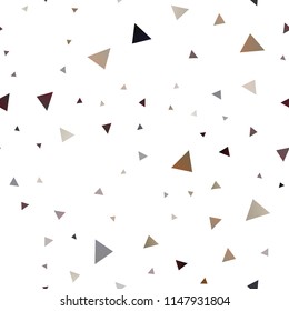 Dark Black vector seamless template with crystals, triangles. Modern abstract illustration with colorful triangles. Pattern for busines ad, booklets, leaflets