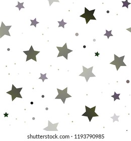 Dark Black vector seamless template with sky stars. Glitter abstract illustration with colored stars. The pattern can be used for websites.